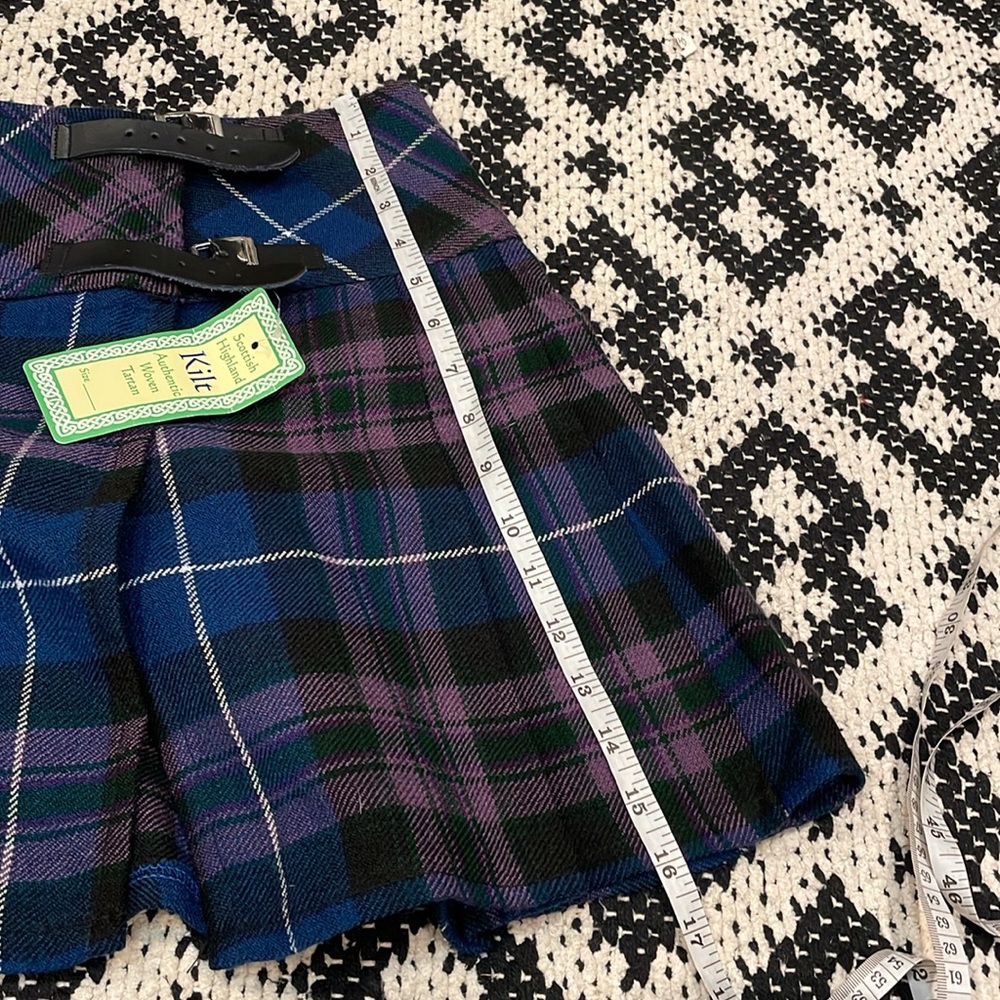 NWT Authentic Woven Tartan kilt Size XS - Picture 10 of 10